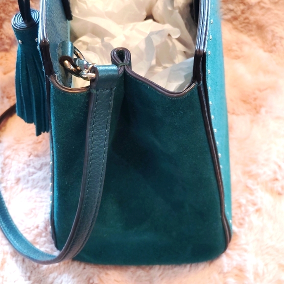 STUNNING! Kate Spade,Shoulder Bag/Crossbody.Beautiful Deep Teal Suede - Picture 10 of 10